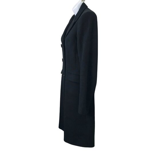 Theory Ellery Explorer 78% Virgin Wool Black Double Breasted Coat Size S - Picture 4 of 7